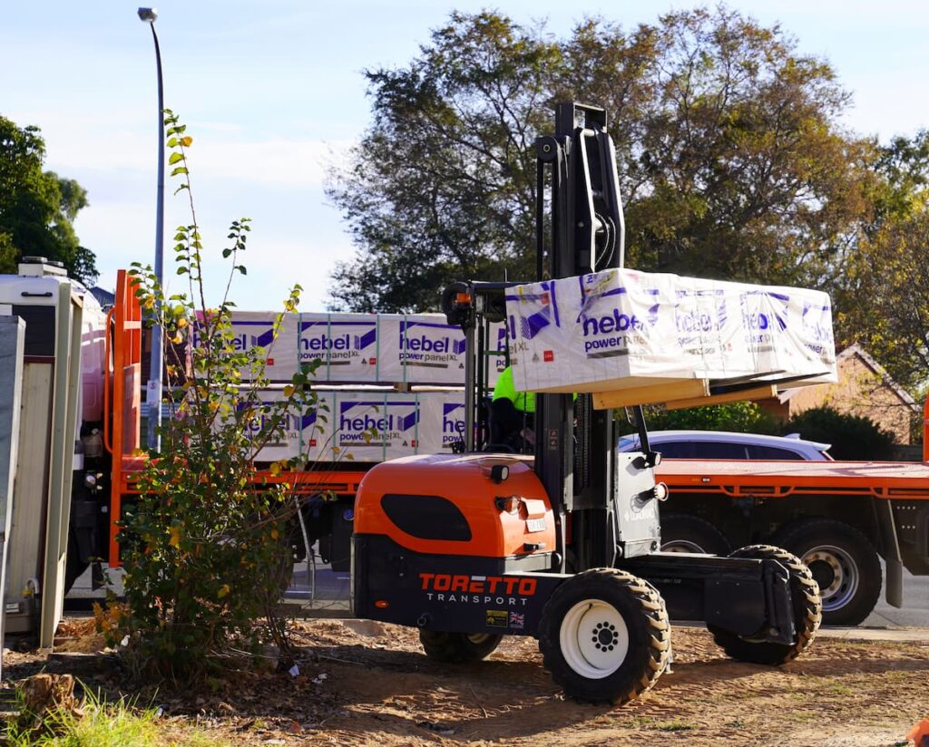Hebel Delivery with Moffett in Adelaide